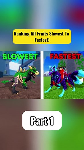 Blox Fruits, Ranking All Fruits Slowest To Fastest! #roblox #bloxfruits #update20
