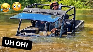 Almost Sinking the Defender 4x4! Extreme Off-Road Water Challenge