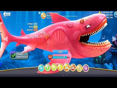 Hungry Shark World - New PINK MONSTER SHARK ! All Sharks Unlocked- Hungry Shark World Hack game?