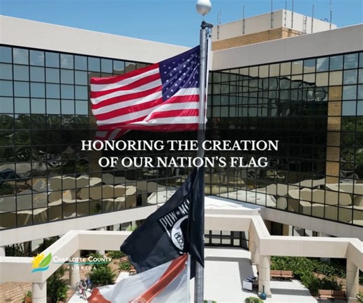 On Flag Day, we reflect on the creation of our nation’s flag—an enduring symbol of unity, sacrifice, and freedom. Charlotte County stands proudly under the stars and stripes, today and every day. #FlagDay #CharlotteCountyFL #StarsAndStripes #OldGlory #ProudToServe | Charlotte County, Florida Government