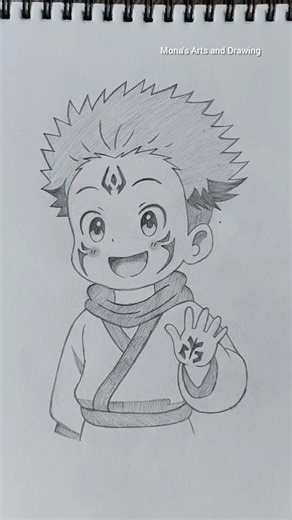 Sukuna (chibi)#drawing #art #anime sketch#jjk#viral #trending #shorts