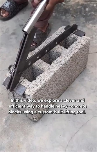 Innovative DIY Concrete Block Lifter | Simple Masonry Tool for Easy Lifting