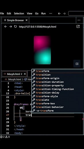 CSS Animation Tutorial For Beginners - Create Amazing Effects! #coding #shorts #programming