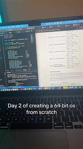 Implemented the GDT and started working on the IDT and ISR #programming #coding #osdev #computer #codinglife #tech #worklife #computers #linux