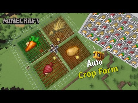 How to Build an Automatic Crop Farm in Minecraft [ Survival Friendly ]
