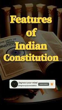 Features of India Constitution Class-9 Polscience Chapter-2 Constitutional Design|#constitution
