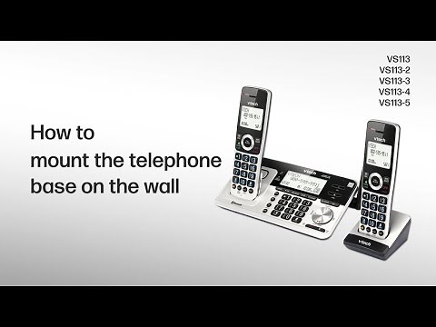 Mount the telephone base on the wall - VTech VS113 VS113-2 VS113-3 VS113-4 VS113-5