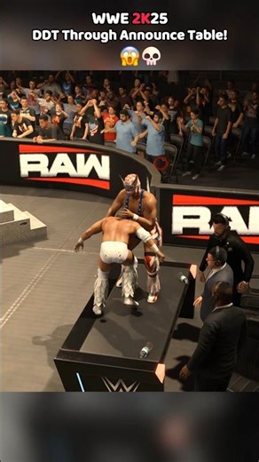 WWE 2K25 DDT Through Announce Table! 😱💀 #shorts