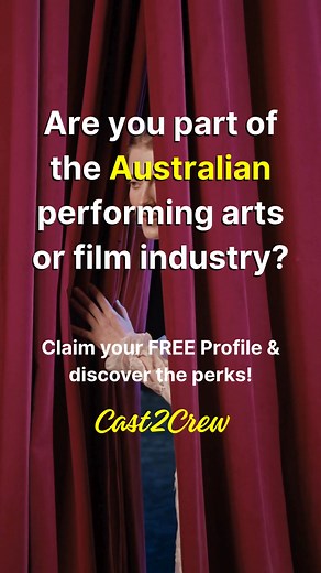 Are you working in the Australian performing arts or film industry? Claim your free account today a long with the perks. | Cast 2 Crew Network | Facebook