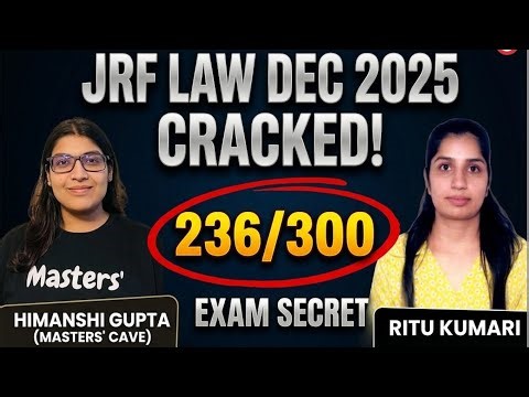 How to Clear JRF in Law with 230+ marks? 