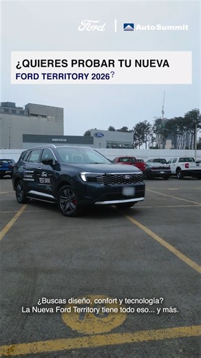 ¿Quieres probar tu nueva FORD TERRITORY 2026? 🚗✨ 🔥 Ven a Auto Summit y solicita tu Test Drive para sentir el poder, la tecnología y el confort de la nueva TERRITORY como se debe: 📍 La Molina: Av. Javier Prado Este 5425 📍 San Isidro: Av. República de Panamá 3080 👉 Mira el siguiente video y prepárate para manejar hacia el futuro. . . #FordTerritory2026 #TestDriveFord #AutoSummit #ExperienciaFord #FordPerú #TuNuevaTerritory #SUVFord #TecnologíaYConfort #FordLovers #ManejaElFuturo #LaMolina #Sa