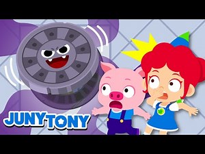 Clang, Clang! Manhole Monster 🕳️❌ Don’t Jump on Manholes!｜Safety Songs for Kids｜JunyTony
