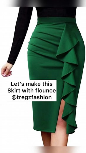 Here’s a quick tutorial on how to make this pencil skirt with flounce. Head over to my YouTube channel for a full detailed pattern making and sewing tutorial. Search Tregzfashion or click link in my bio for a quick access. While at it, please remember to subscribe and leave me a comment🙏❤️ Will you be trying this??😊 #beginnersewing #beginnersewer #selfdrafted #garmentsewing #patternmadeeasy #diysewingproject #sewingschool #sewinglessons #patternmakingclass #patternmakingclasses #sewingworkshop