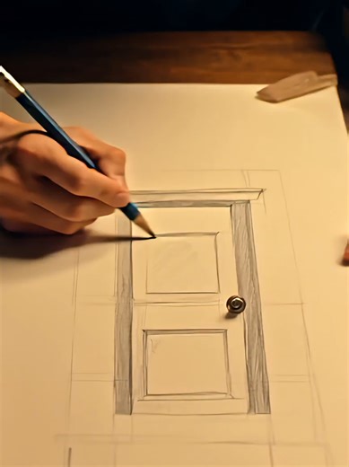 From sketch to reality and back again ✨🚪🌲 A 90-second journey through art, nature, and imagination 🎨 Watch how everything connects 🔄 #AICreate #storytime #cinamatictiktok #journey #artist