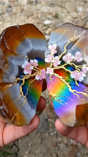 found a common brown stone, Inside there is a very rare agate stone🤎