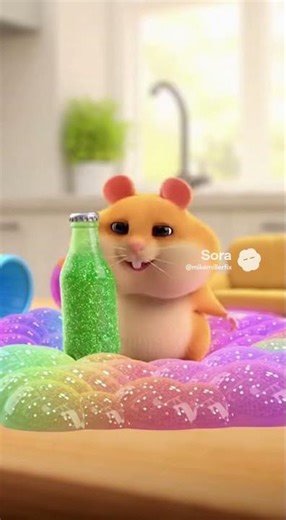 Hamster Shakes Soda—About to Explode! Disaster?