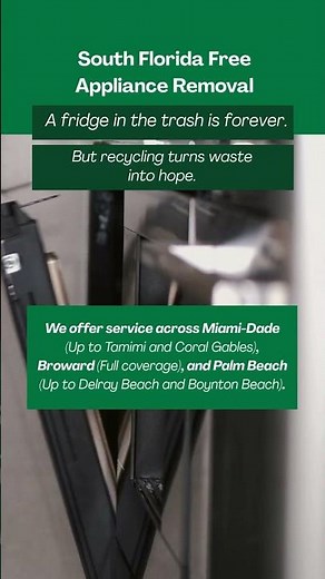 At South Florida Free Appliance Removal, we offer FREE appliance pickup