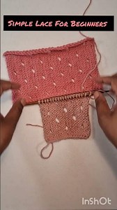 This Simple Eyelet Lace pattern is perfect for beginner knitters using straight needles. Watch now