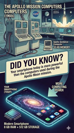 The Apollo Mission Computers (1960) || Fact 10 || #facts #trending #viral #shorts