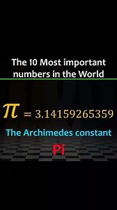 301K views · 3.5K reactions | The 10 Most Important Numbers in the World | Mathematics Learning | Facebook