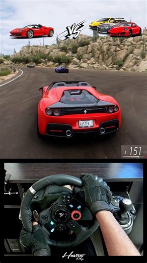 Ferrari J50 VS Modern SuperCars | Forza Horizon 5 | Logitech G29 Steering Wheel Gameplay