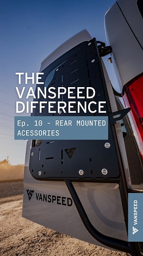 Episode 10 of ‘The Vanspeed Difference’ takes a look at two rear-mounted upgrades for your Sprinter—our Tire Carrier and Mule Carrier systems. Both are designed to maximize utility and space without compromising on style. Rear Tire Carrier - Relocating your spare tire is a must for anyone running oversized off-road tires or housing large undercarriage water tanks as part of their plumbing system. The Vanspeed Rear Tire Carrier mounts securely to the back of your van without the need for drilling