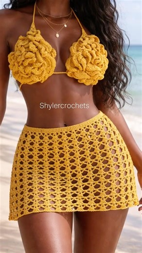 The cutest crochet summer set #shylercrochets #crochet #crochetclothing