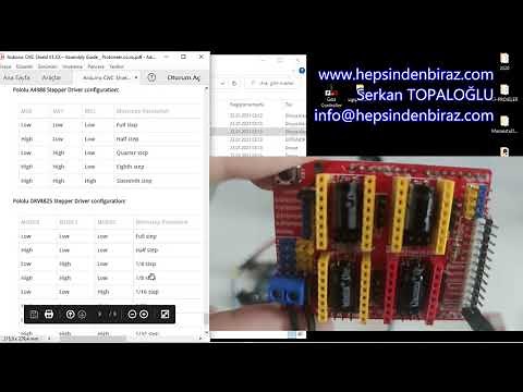 ARDUINO UNO CNC SHIELD KULLANIMI || HOW TO USE ARDUINO UNO CNC SHIELD