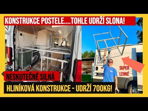 Hliníková Postel do Dodávky |Unese 700 kg a Neváží Skoro Nic! Heavy Duty DIY Camper Van Bed
