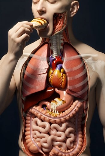 What Happens Inside Your Body When You Eat Chicken? (AI Anatomy Explained)#shorts