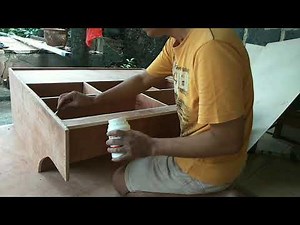 Cara membuat kitchen set gantung minimalis dari triplek(@fandibagol)