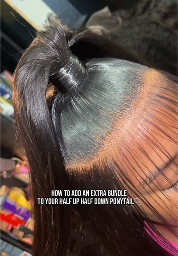 How to Add an Extra Bundle to Your Half Up Half Down Ponytail