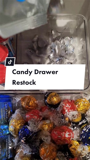 Candy Drawer Restock. #asmr #satisfying #asmrsounds #restock #restockasmr #motivation #momlife #refill #organize #candy #chocolate #restockwithme