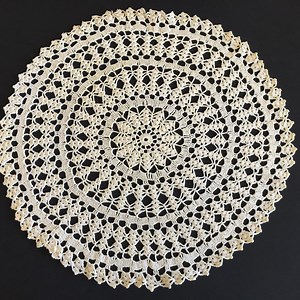 Handmade Vintage 15" Ivory Cotton Crochet Lace Table Centrepiece Doily - Etsy
