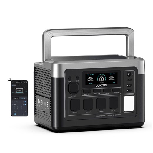 OUKITEL P1000 Plus 1800W Solar Power Station, Solar Generator for Home Use & Camping