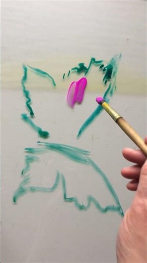 #shorts Drawing different objects using the monotype technique #painting #art #painting #drawing