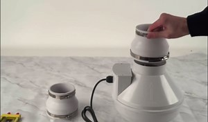 4 to 3 Inch Radon Fan Installation Kit, Quiet 300 CFM Quickly Mitigate Radon, witn Rubber Couplers (4 x 3 Inch，fits 3" PVC) and Air Pressure Indicator, Ip6, Radon Mitigation System Kit