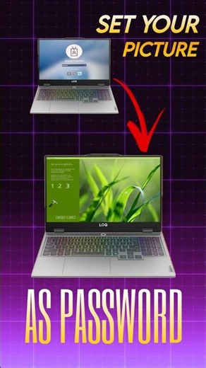 SET YOUR PICTURE AS PASSWORD #shorts #windows #laptop #pc #secret #gaming