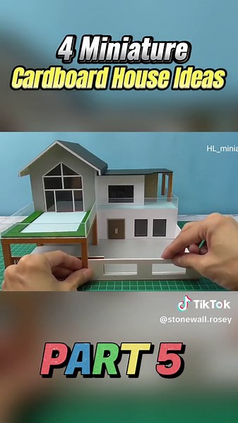 4 Unique Miniature Cardboard House Ideas