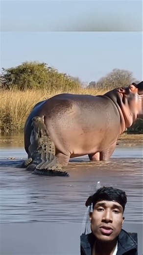 hippo 🦛😱v/s goida 🫵✅la hernu #comedy #xcavator #reels #viralreels #foryou #trending #amansarki44