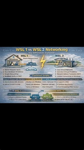 125_techblog on Instagram: "WSL 1 vs WSL 2 Networking. Check the comments for more details👇👇👇"