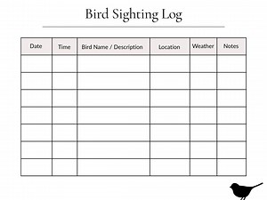 Bird Watching Log Printable | Nature Study Journal for Kids & Adults (PDF) - Etsy