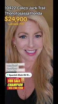 $24,900 Family Park Lot rent 770 10422 Calico Jack Thonotosassa FL 813-230-1200 #mobilehome #forsale