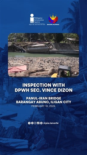 PIA Lanao del Norte on Instagram: "#BasyangPH Update | Department of Public Works and Highways (DPWH) Secretary Vince Dizon said that the Panul-iran Steel Bridge in Barangay Abuno, Iligan City, urgently needs repair. A temporary steel bridge will be constructed immediately to ensure residents’ safe passage, while preparations are made for a permanent bridge in 2027. He emphasized that it is critical to repair both the bridge and the damaged flood control structures before June, as failure to do