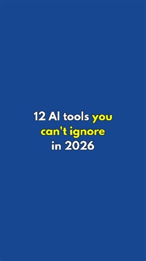 Mavi || Social Media Marketer || AI Expert on Instagram: "12 Al tools you can't ignore in 2026 1. ChatGPT.com (solves anything) 2. RecCloud.com (speech to text) 3. MidJourney.com (generates art) 4. Replit.com (generates code) 5. Synthesia.ai (generates video) 6. Soundraw.io (generates music) 7. Fliki.ai (generates TikToks) 8. Starry.ai (generates avatars) 9. SlidesAl.io (generates PPTs) 10. PicWish.com (edit pictures) 11. Pictory.ai (edit videos) 12. Relume.io (web design) If You Want Your Socia