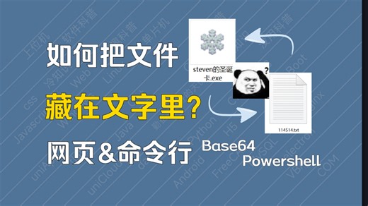 【科普】如何把文件藏在文字里？
