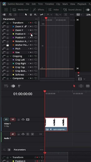 Da Vinci Resolve animation keyframes explained in 48 seconds