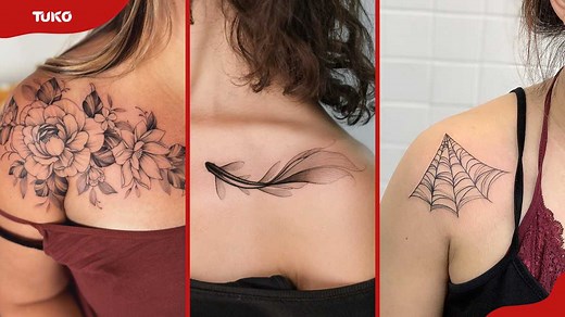 20 flattering female front shoulder tattoos that draw attention
