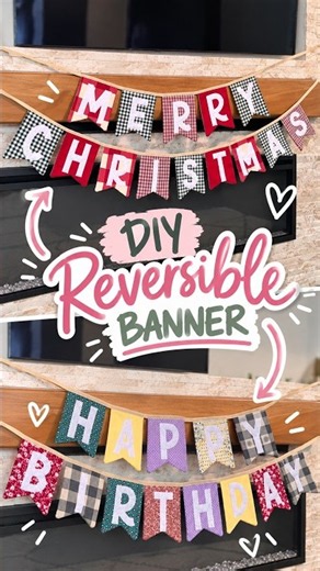 Making a Custom Birthday & Christmas Banner 🎂🎄 | Easy DIY Sewing Project