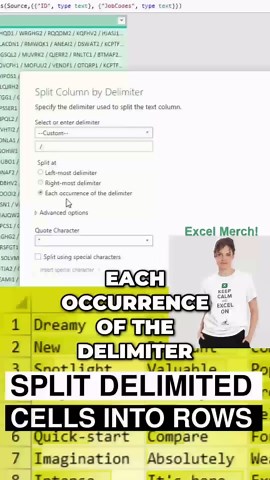 How to split delimited data in Excel into separate rows